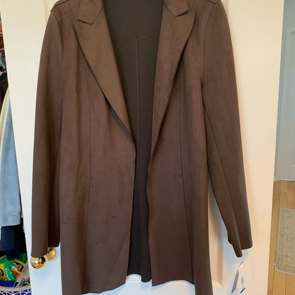 Nygard Faux-Suede Trench Coat XL - Picture 1 of 7